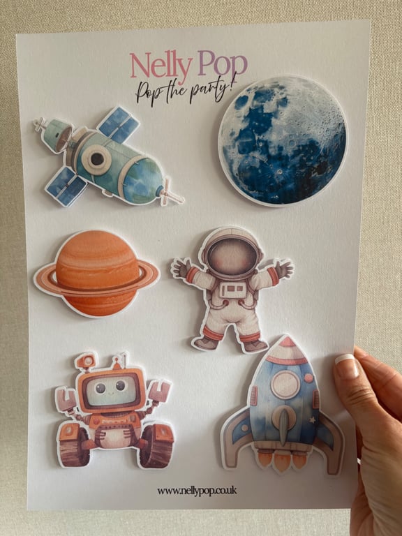 Space Themed Birthday Cake Accessory Pack