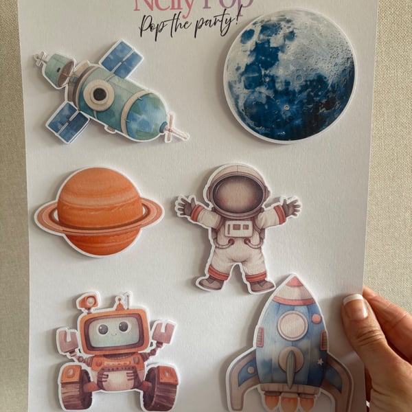 Space Themed Birthday Cake Accessory Pack