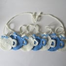 Tea pot cosy bunting - blue and white
