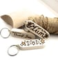 Custom Names Hand Burned Pyrography Wooden Peronalised Keyring - Image 2