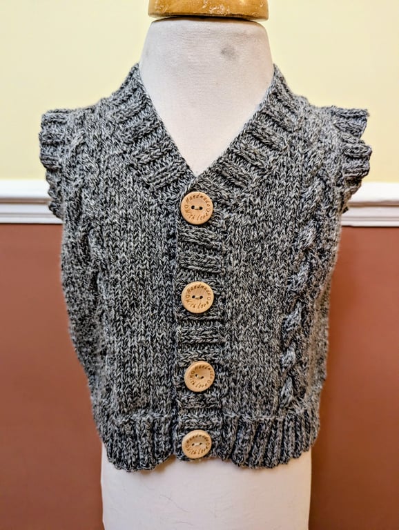 Knitted waistcoat for 1 - 2 year old.