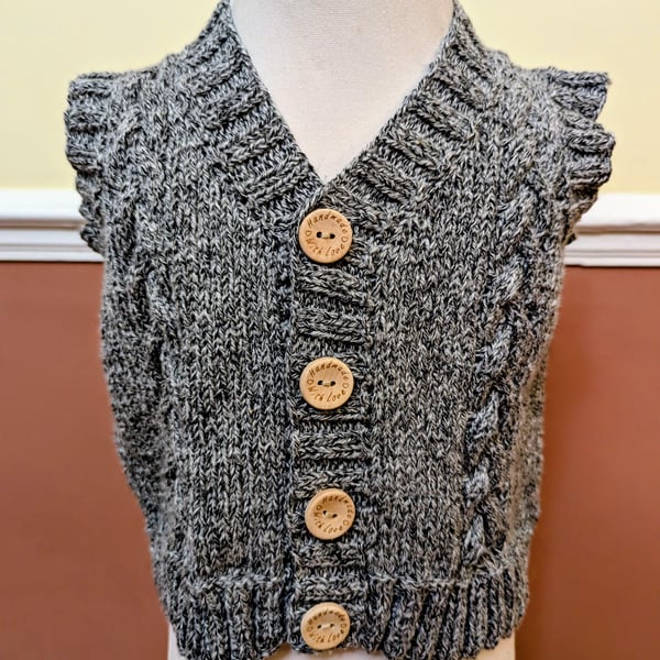 Knitted waistcoat for 1 - 2 year old.