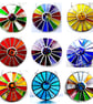 Sun Yellow Suncatcher Stained Glass Handmade Colour Wheel 005 - Image 8