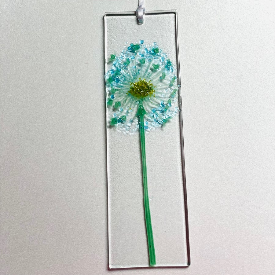 Fused glass  dandelion hanging decoration