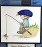 Handmade Father's Day card - the fisherman - Image 2