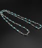 Turquoise Howlite and silver handmade link necklace. - Image 5