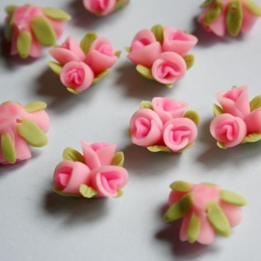 Resin three roses cabochon 1pc