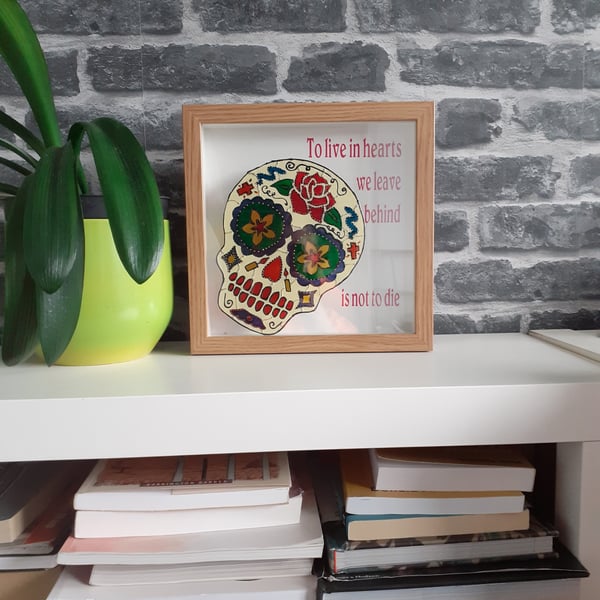 Sugar skull Day of the Dead painting