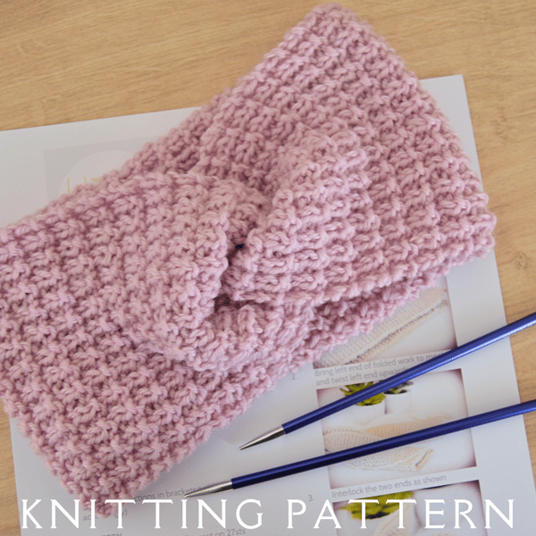 Headband Knitting Pattern The Serena Headband PDF PATTERN ONLY