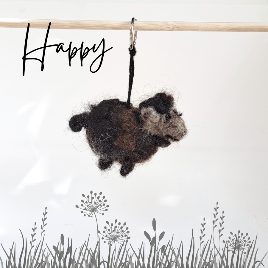 Happy the Sheep your pocket-sized stress buddy and a keyring   M