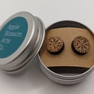 Vegvisir wooden stud earrings rpg