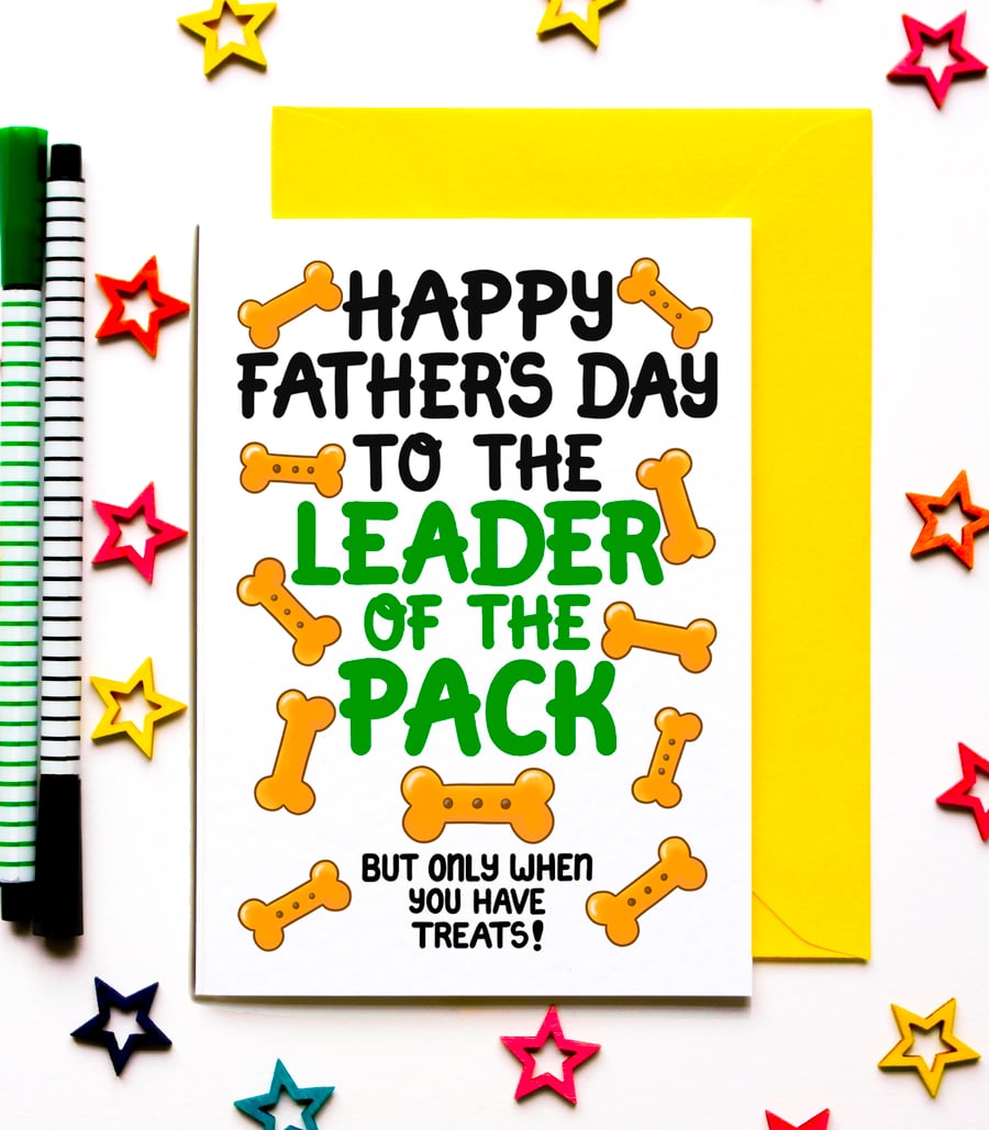 Funny Father’s Day Card from Dog, Pets For Dad, Grandad, Uncle 