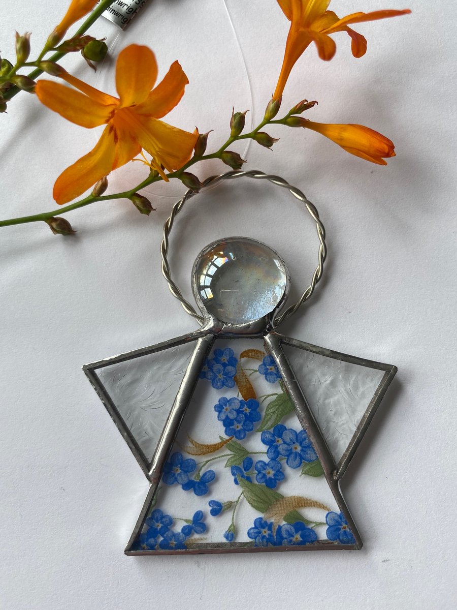 Stained Glass Angel Suncatcher Decoration 