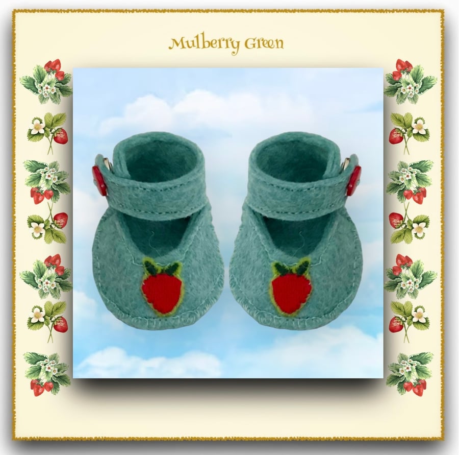 Reserved for Shani - Special Offer - Sweet Strawberries Doll’s Shoes