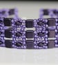 Purple Beaded Cuff Bracelet - Image 3