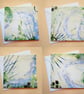 Greetings cards - Blank - Set of 4 Abstract Designs - Green no 12 - Image 1