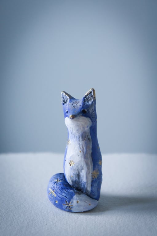 Fox With Stars Sculpture