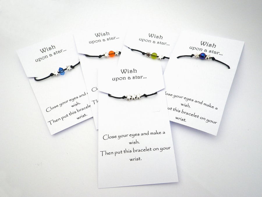 Wish Bracelet - make a wish on a Star wishing bracelet stocking filler