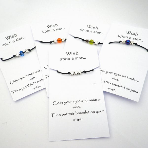 Wish Bracelet - make a wish on a Star wishing bracelet stocking filler
