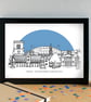 Hatfield Skyline Art Print - Image 3