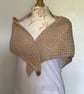 Fawn Coloured Crocheted Shawl  - Image 5