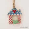 Tiny Ceramic bird house decoration Pottery House