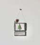 'Tablet and Keypad with a Robin' - Hanging Decoration