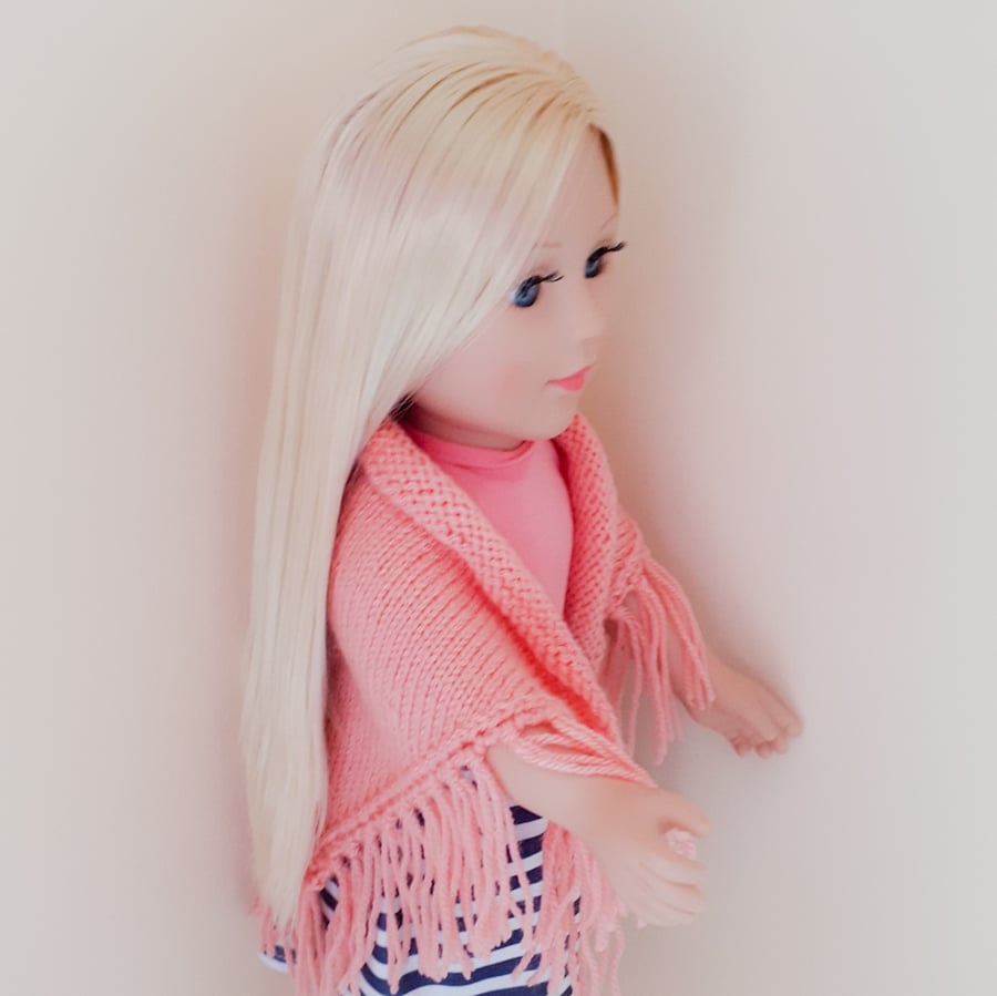 KNITTING PATTERN PDF Blush Shawl for Doll