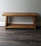 Handmade Rustic Wooden TV Console Unit: Farmhouse Bedside Shelf Table Book Shelf - Image 10