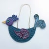 Patterned bird - ceramic decoration