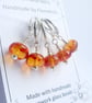 Lampwork Stitch Markers - Firey Orange - Image 3
