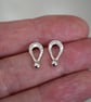 Studs, Small Silver Teardrop Ear Studs, Silver Stud Earrings - Image 7