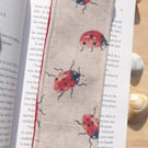 Bookmark with ladybirds