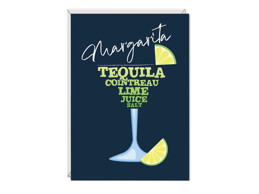 Margarita Cocktail Birthday Card