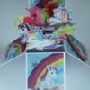 Girls 3rd Birthday Card With Unicorns