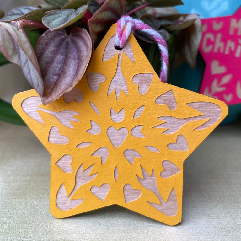Folk art Christmas stars