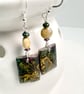 By the Lily Pond Euphorbia Botanical Print Earrings - Image 2