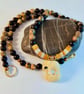 Elephant Pendant, Jasper, Onyx & Shell, Unisex Necklace, Fathers Day, Male Gifts - Image 1