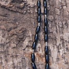 Black polished onyx necklace