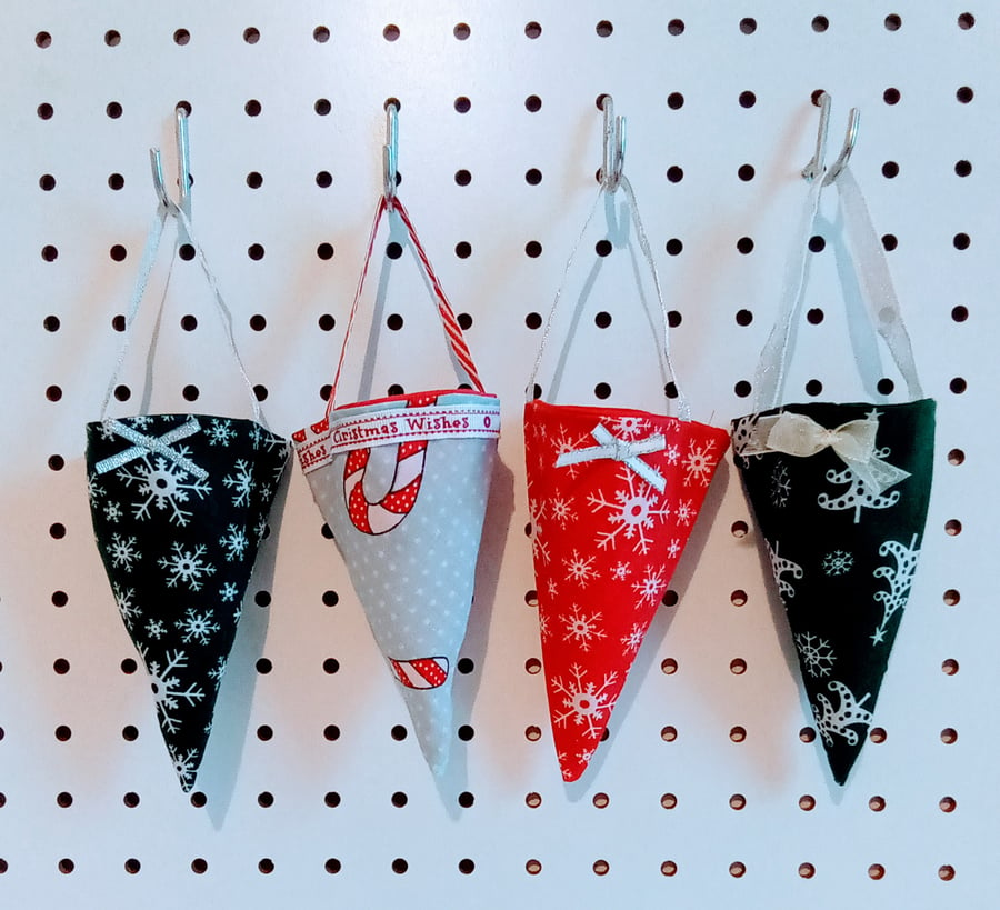 Scandi gift cones, Scandi cones for tree, tree decorations, hanging decoration