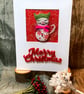 Whimsical Pussy Cat Christmas Card. - Image 2