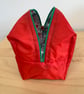 Christmas Theme Quilted Fabric Box Shape Makeup Bag - Image 9