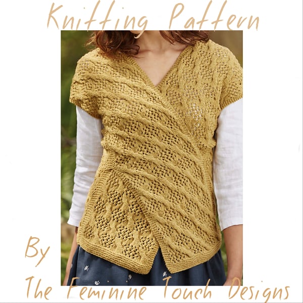 Knitting pattern for Lois Criss Cross Top