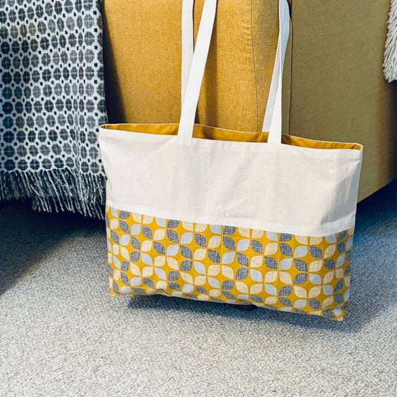 Tote bag, work bag, market bag - petals