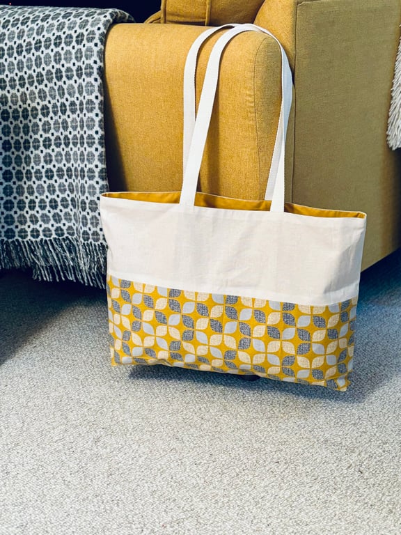 Tote bag, work bag, market bag - petals