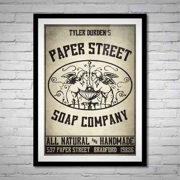 Fight Club Paper Street Soap Company Movie Poster Print Wall Art Gift