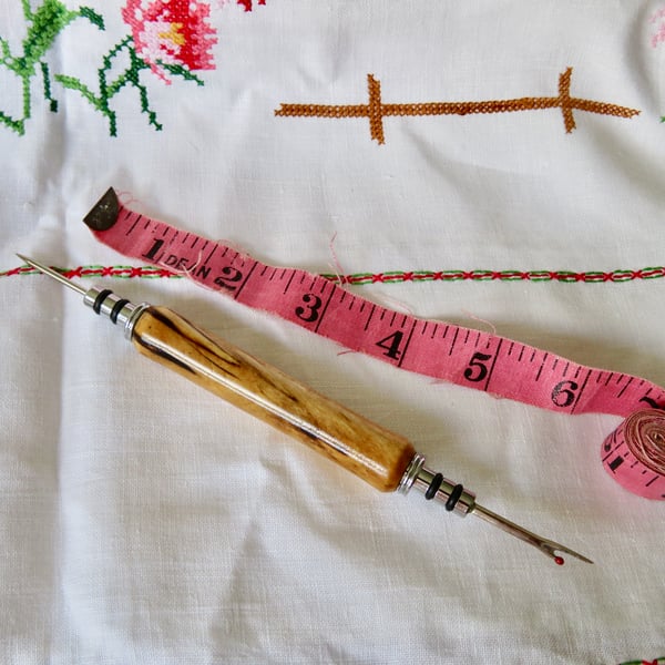 Wood-turned Seam Ripper with Stiletto