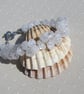 White Crackled Quartz Gemstone Bracelet "White Mist" - Image 1