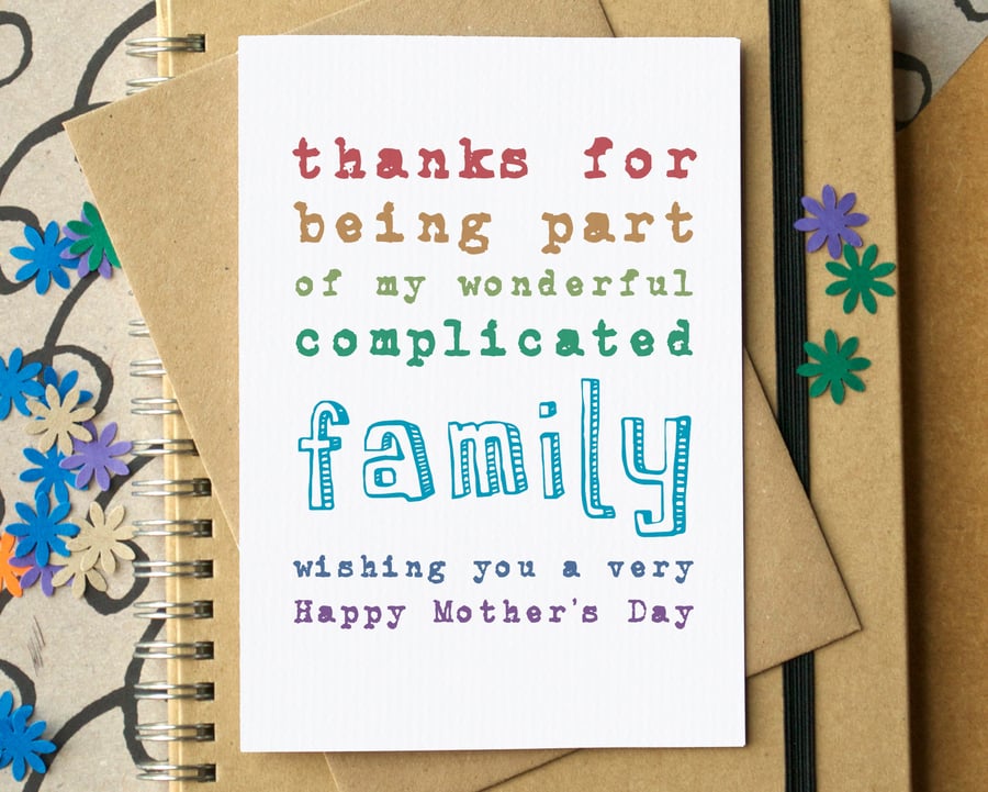 Complicated Family Mother's Day Card