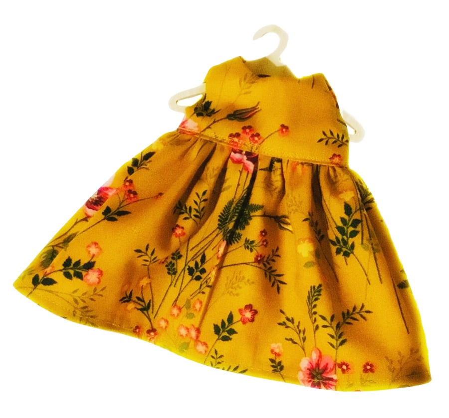 Mustard Flower Print Dress